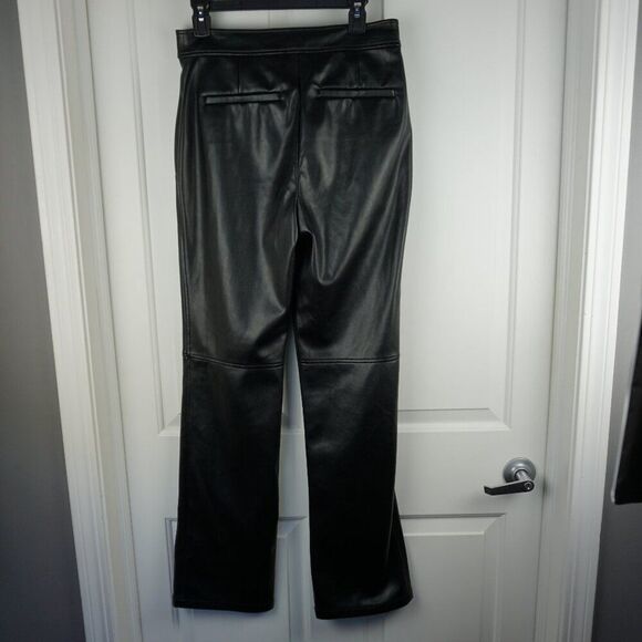 New Jonathan Simkhai Dahlia Straight Leg Trouser in Black Vegan Leather size 8 - Picture 9 of 16